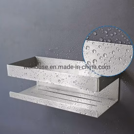 Stainless Steel Bathroom Storage Corner Storage for Household Shelves Wall-Mounted Single-Layer Corner Storage for Bathroom Placement