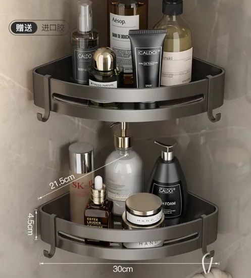 Stainless Steel Corner Organizer Hotel Bathroom Shower Shelf 5% off