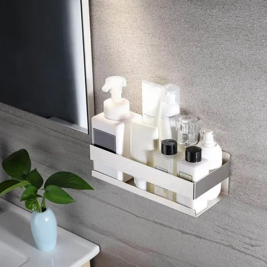 Stainless Steel Bathroom Storage Corner Storage for Household Shelves Wall-Mounted Single-Layer Corner Storage for Bathroom Placement
