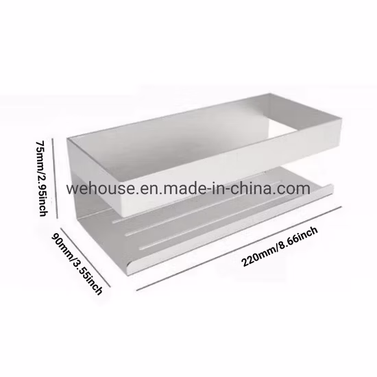 Stainless Steel Bathroom Storage Corner Storage for Household Shelves Wall-Mounted Single-Layer Corner Storage for Bathroom Placement