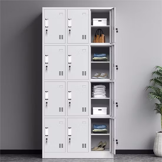 School/Office/Gym Locker 12 Doors Metal Steel Clothes Storage Lockers for Staff